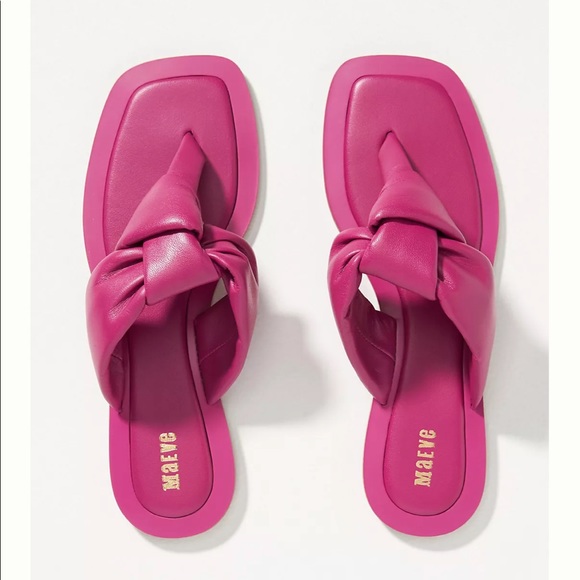 NWOT- Anthropologie MAEVE PUFFY KNOTTED SANDALS - Picture 2 of 6